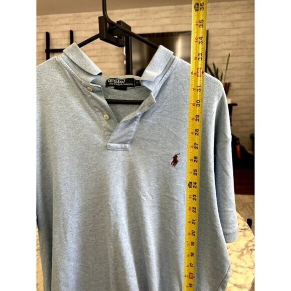 Polo Ralph Lauren Andover Heather/Navy The Iconic Mesh Polo Shirt Mens Size M - Picture 5 of 6
